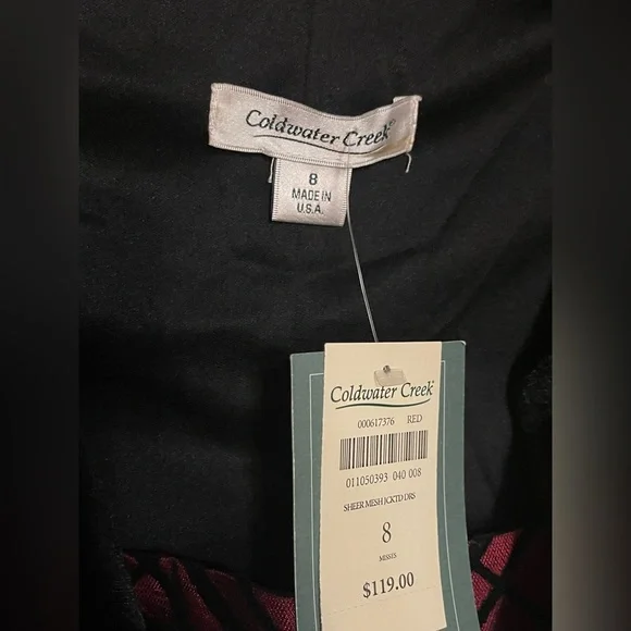 NWT Coldwater Creek Sheer Mesh Jacketed Dress Sz 8 - Picture 6 of 16